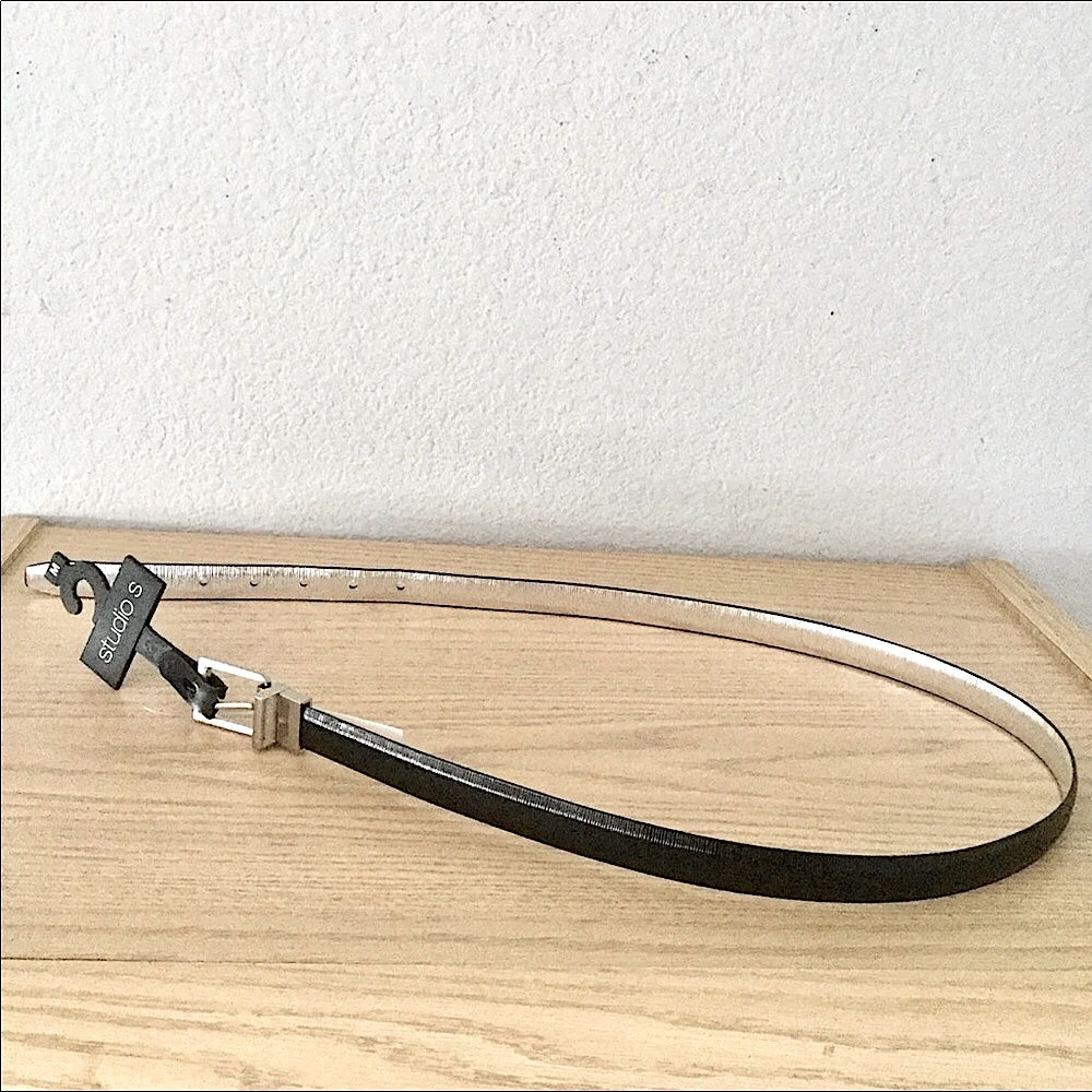 Vintage  Studio S reversible skinny belt